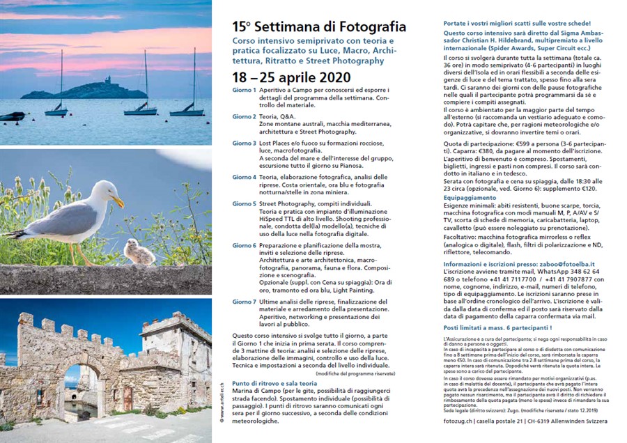 Workshop personalizzato di fotografia
