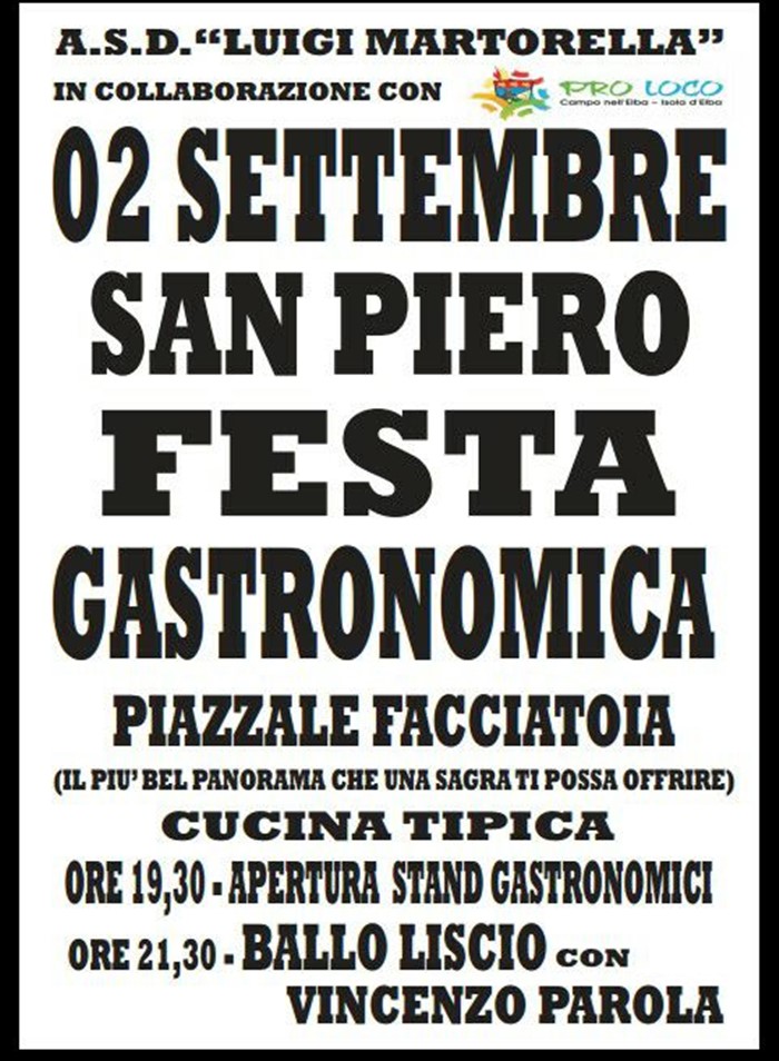 Festa gastronomica SAN PIERO