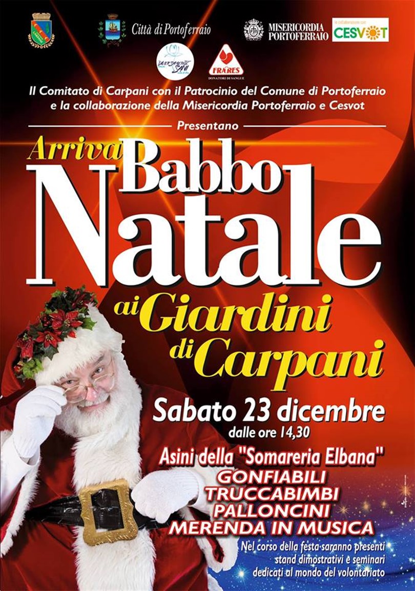 SANTA CLAUS arrives in Carpani's Garden