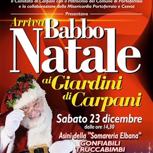 SANTA CLAUS arrives in Carpani's Garden