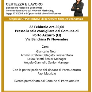 CERTEZZA E LAVORO - Incontro formativo sul Network Marketing