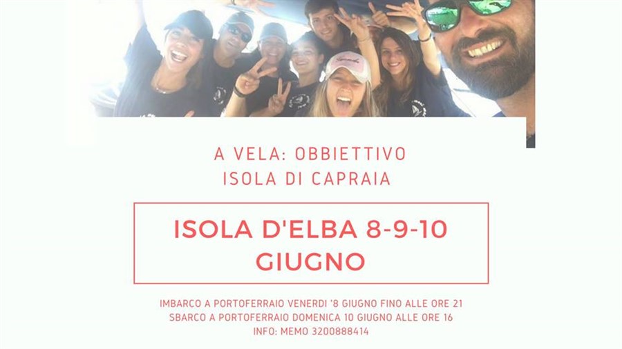 OBJECTIVE CAPRAIA ISLAND on a sailing boat