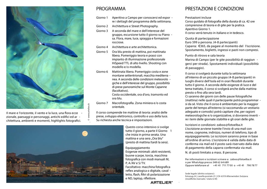 14° Corso intensivo di Fotografia