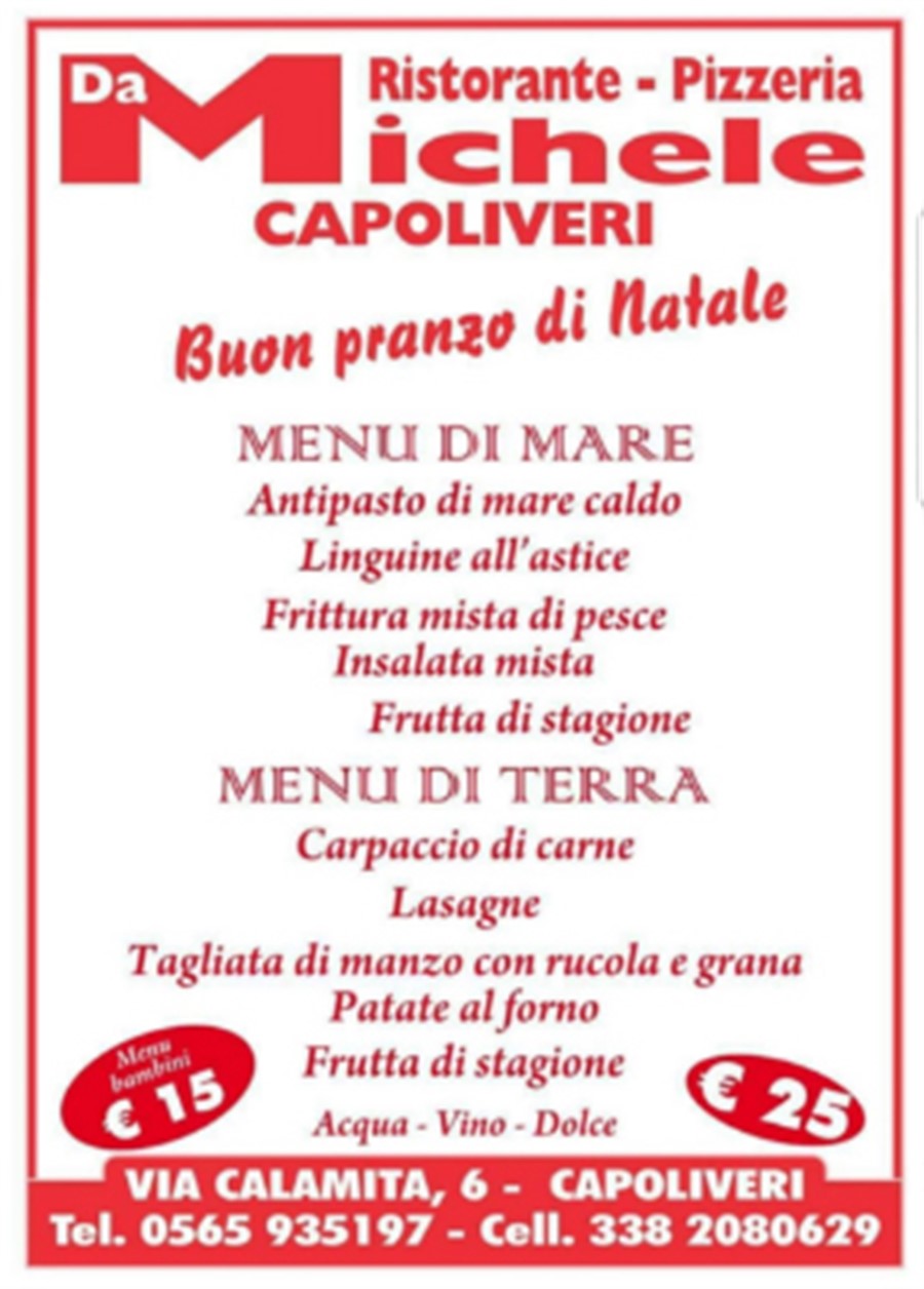 PRANZO DI NATALE a Capoliveri da MICHELE!