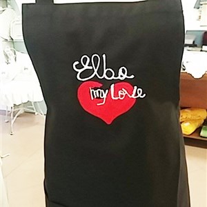 Il cuore rosso di ELBAMYLOVE ricamato dagli amici dell'AGO D'ORO
