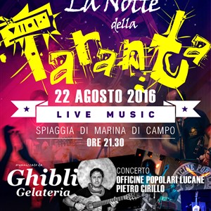 The music of LA TARANTA lands on the beach of Marina di Campo!