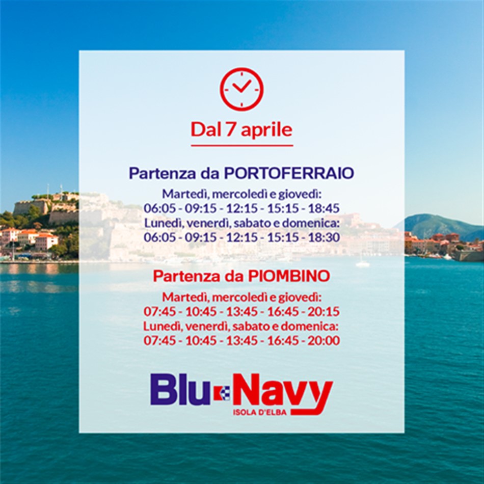 ELBAnewsLETTER - DAL 7 APRILE BLU NAVY COLLEGA PIOMBINO-ELBA