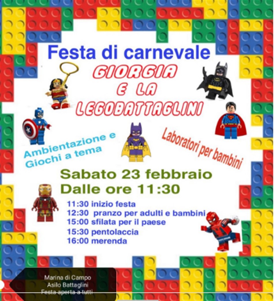 DOMANI… TUTTI ALLA FESTA “GIORGIA E LA LEGOBATTAGLINI”